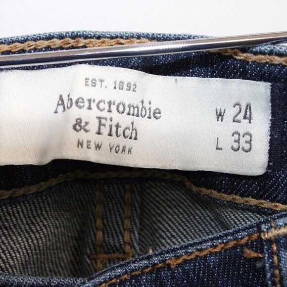 Abercrombie & Fitch Low Rise Bootcut Size 24 Distressed - Picture 2 of 3